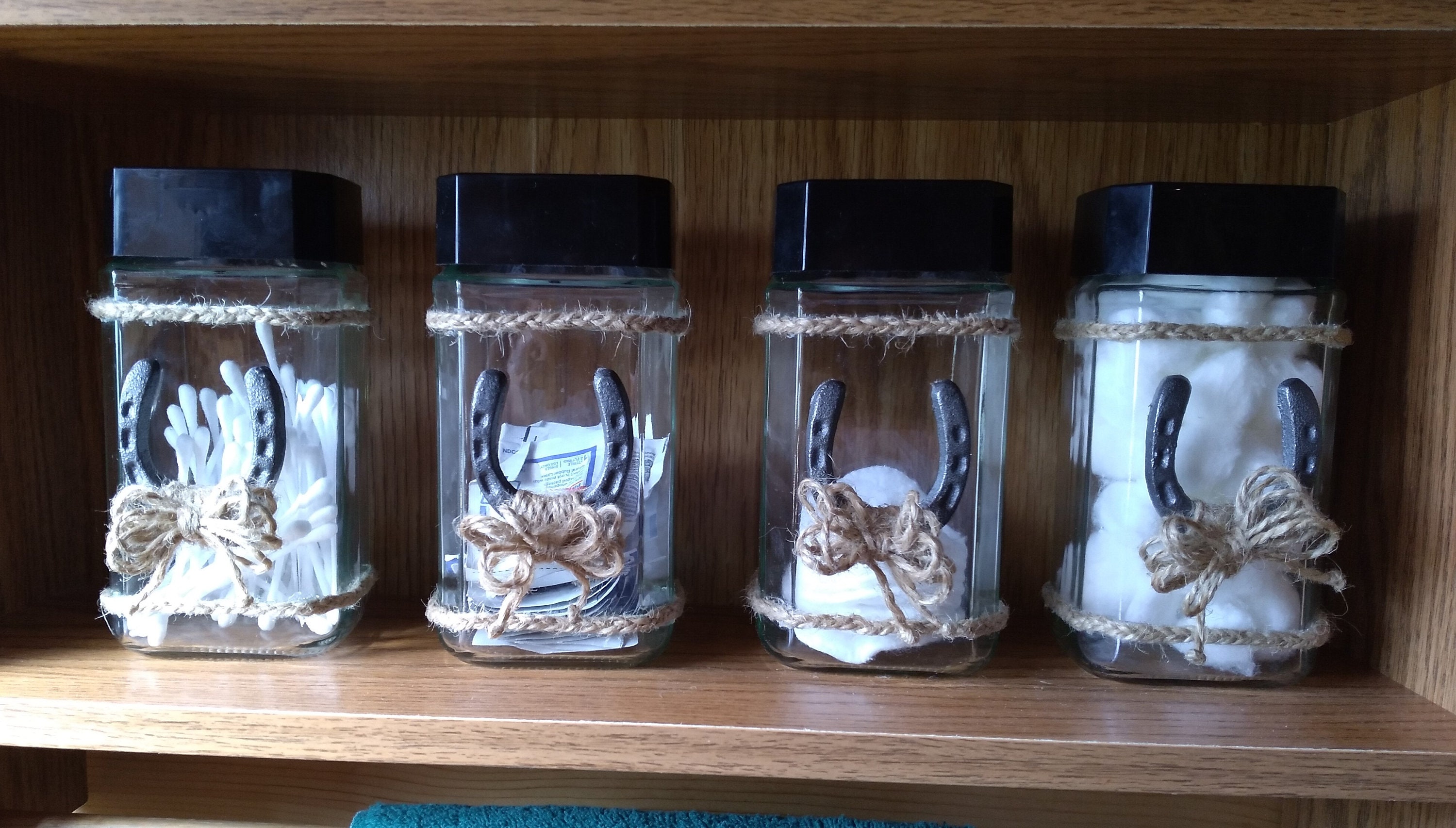 Rustic Bathroom Canister Sets, Made From Recycled Coffee Jars Etsy