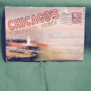Vintage Chicago's prachtige parken Souvenir Postkaart map