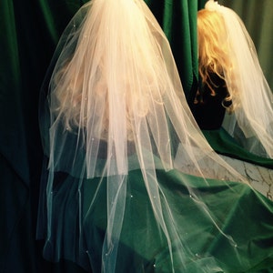 2 Tier White Wedding Veil