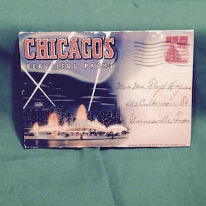 Vintage Chicago's prachtige parken Souvenir Postkaart map