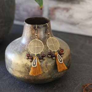SHARMA*** Ethnische Ohrringe | böhmische Ohrringe | Quastenohrringe | ethnischer Schmuck | böhmischer Schmuck