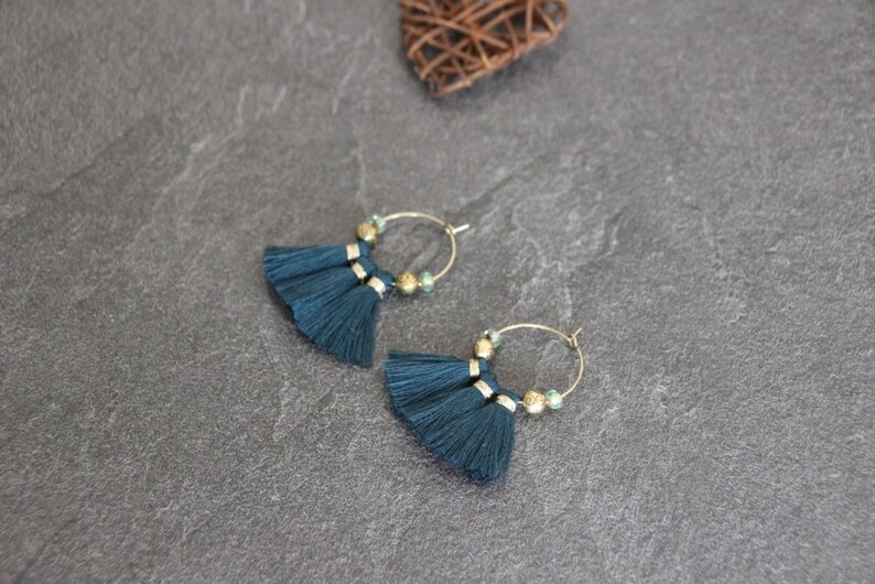tassels teal hoop earrings tassel earrings hoop earrings tassels small hoop earrings