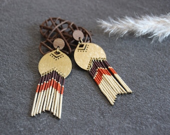 ALICIA *** bohemian earrings, ethnic earrings, natural jewelry, ethnic jewelry, bohemian jewelry, original women's gift