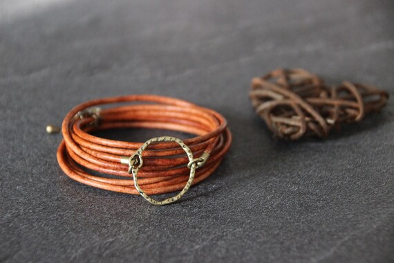 AMALIA *** Bracelet bohème cuir, bracelet camel cuir, bracelet cuir femme, bracelet femme, bracelet manchette cuir, bracelet original cuir