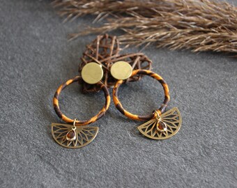 ADRIA *** Boho chic earrings, original creoles, large women's earrings, bohemian jewelry, trendy jewelry, original woman gift