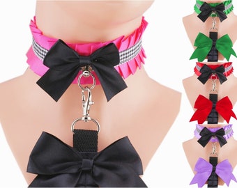 collar necklace red collar Kitten play Collar BDSM Collar cuffs Day Collar kawaii Collar Choker DDLG collar Princess Kittenplay neko V1