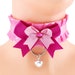 choker necklace PINK collar DDlg Kitten Play Collar black collars Pet Play Collar bdsm Chokes Kittenplay BDSM kawaii neko princess lolita WW 