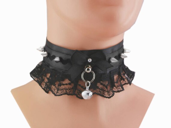 collar necklace red collar Kitten play Collar BDSM Collar cuffs Day Collar kawaii Collar Choker DDLG collar Princess Kittenplay neko V1