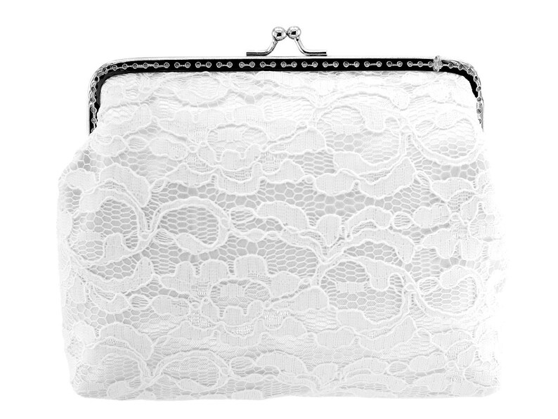 white clutch for bride