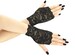 black Women's gloves black lace gloves fingerless mittens black mittens lace mittens evening gloves black gloves lace gloves black 0185l 