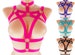 Neon pink elastic chest harness top for women Wrap Chest Harness Adjust Stylish Belt Strappy lingerie Body Harness Women gift for her 41 