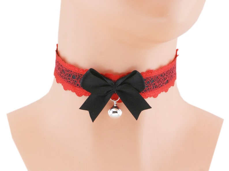 collar choker Kitten choker Red kitten play collar ddlg collar white princess day collars kitten play chokers kittenplay petplay collar 8