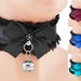 Kitten play collar ddlg collar choker kittenplay collar bdsm collar Day Collar bdsm Collars lace Chokers DDLG Princess necklace Pet play T 