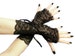 Black gloves lace fingerless mittens arm warmers gothic burlesque vintage gloves formal gloves evening gloves gothic bridal wedding 0385A 