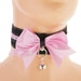 collar necklace ddlg collar pink Kitten play cuffs Black Day Collar Pet Kitten Collars Chokers Princess Kitten play Petplay BDSM Collar X2 