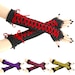 Gothic gloves Fingerless gloves arm warmers long gloves evening gloves women gloves laced corset costume gloves black red gloves 6R 