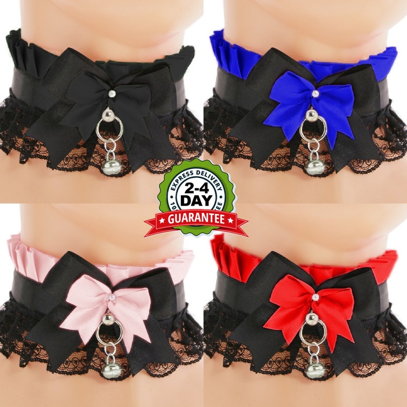 Black Green Kitten Collar Kitten Play Collar Ddlg Cgl Pet Play Etsy