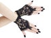 Black gloves lace fingerless gloves wrist warmers gothic wedding evening gloves formal gloves lace gloves gothic bride black 0670A 