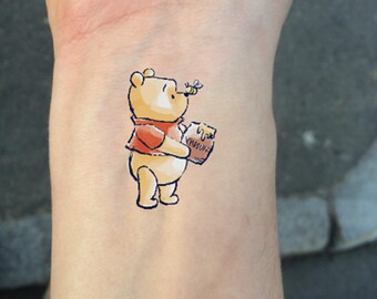 Temporary Tattoo Winnie The Pooh Etsy