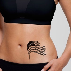 TEMPORARY TATTOO Patriotic Temporary Tattoos / American Flag / American Eagle FLAG