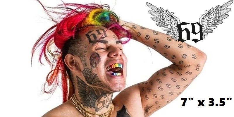 TEMPORARY TATTOO Tekashi69 Temporary Tattoos Set - Etsy Israel