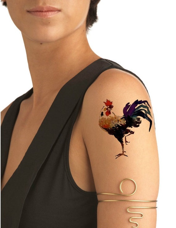 TATUAGGIO TEMPORANEO Coniglio/Gallo acquerello/Maiale/Coniglietto/Macchina  da cucire/Ragazza che prega -  Italia