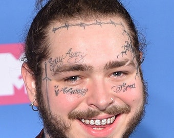 TEMPORÄRES TATTOO - Post Malone Gesichts Tattoos Set / Halloween Kostüm / RappersTattoos Lil PumpTattoo Set