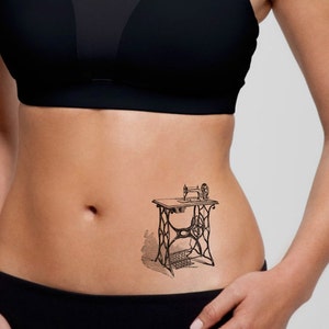 TEMPORARY TATTOO - Vintage Sewing Machine - Various Sizes and Patterns