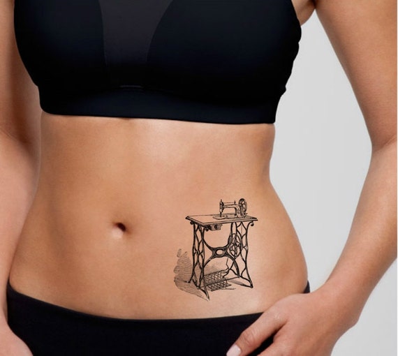 Temporary Tattoo Vintage Sewing Machine Various Sizes And Etsy