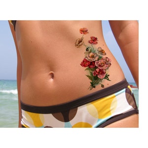 Temporary Tattoo -  Vintage Floral