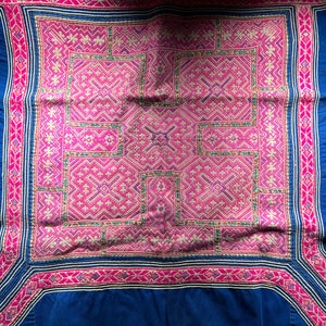 Vintage Hmong batik fabric from Hmong baby carry.
