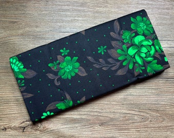 Black**Cotton fabric, print fabric, batik fabric, Fabric-DIY Sarong,Flower fabric, natural fabric**raw edge not sewn.