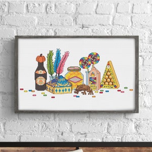 Honeydukes Candy Cross Stitch Pattern