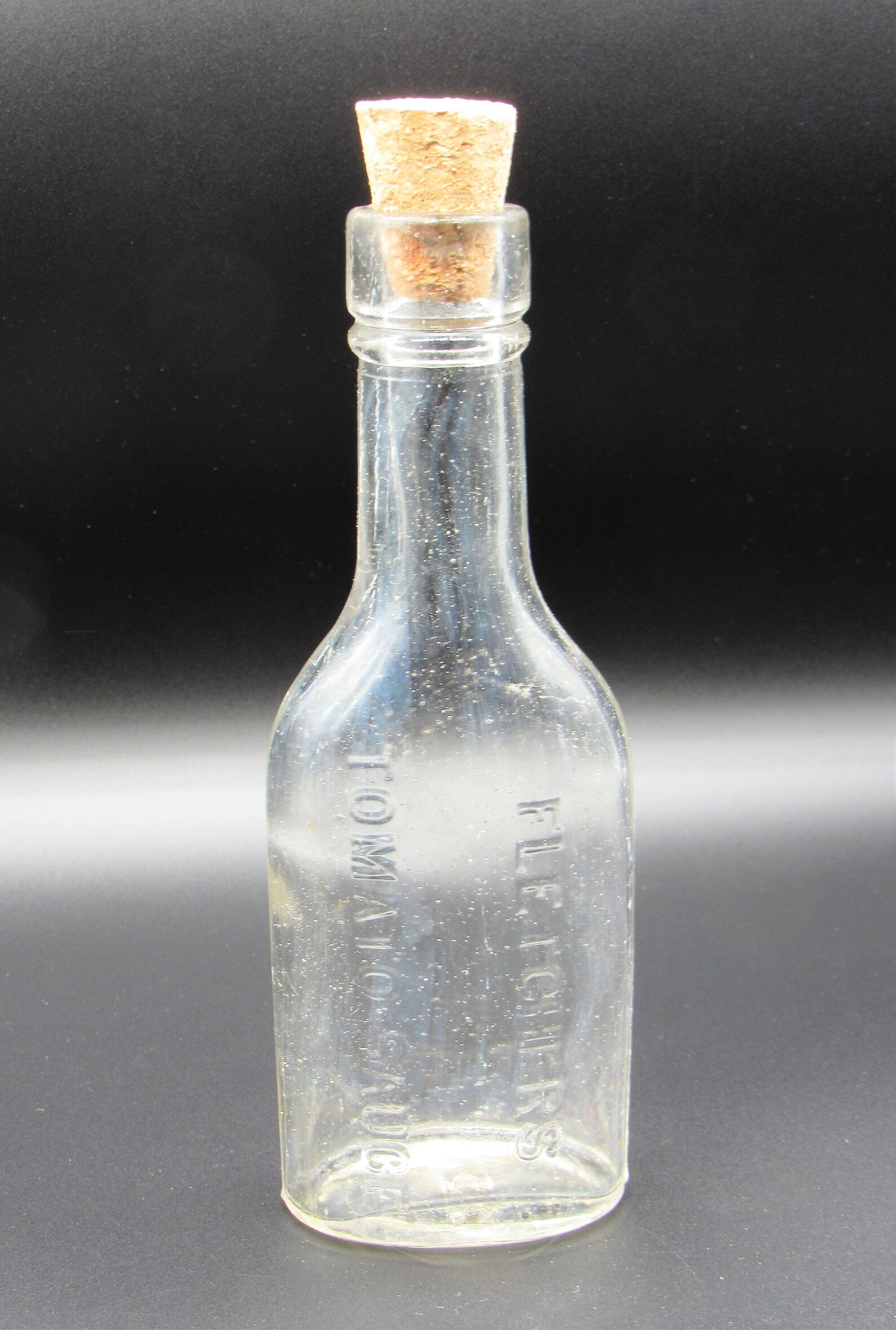 Vintage Tomato Sauce Bottle This Antique Clear Glass Flask Etsy