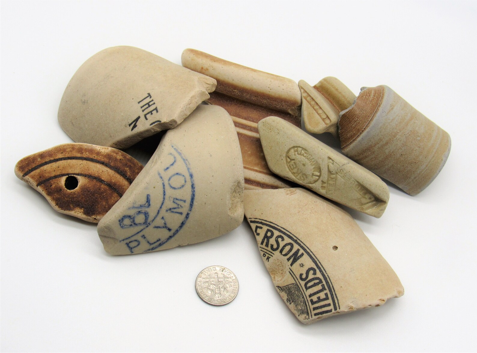 Vintage Sea Pottery With Words and Patterns Chunky Stoneware Etsy UK