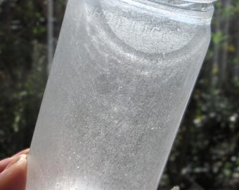 Vintage Sea Glass Horlicks Jar / Antique Glass Jar "Horlicks" Brand Name / Beach Finds / Upcycled Beach Gifts / Sea Witch