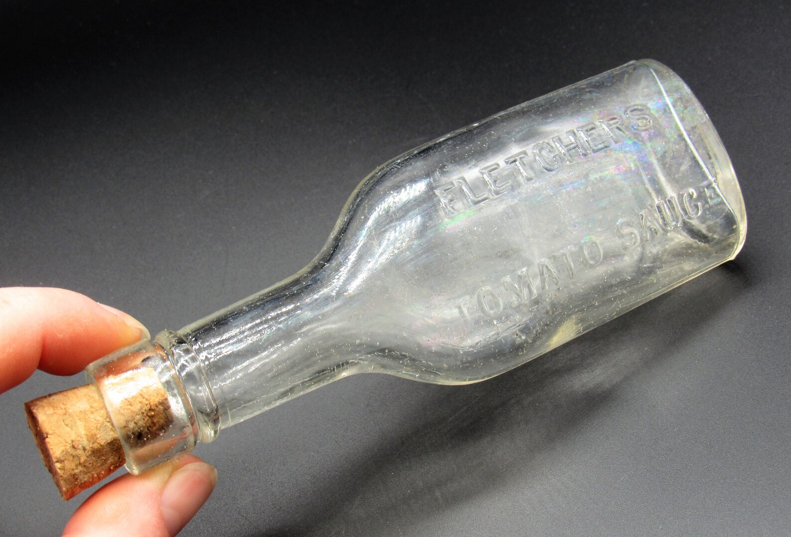 Vintage Tomato Sauce Bottle This Antique Clear Glass Flask Etsy