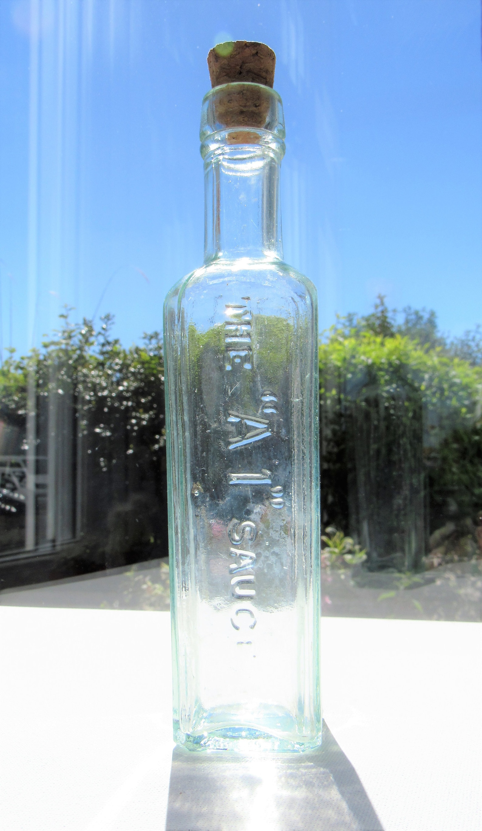 Vintage 'A1 Sauce' Corked Bottle in Aqua Glass With Etsy UK