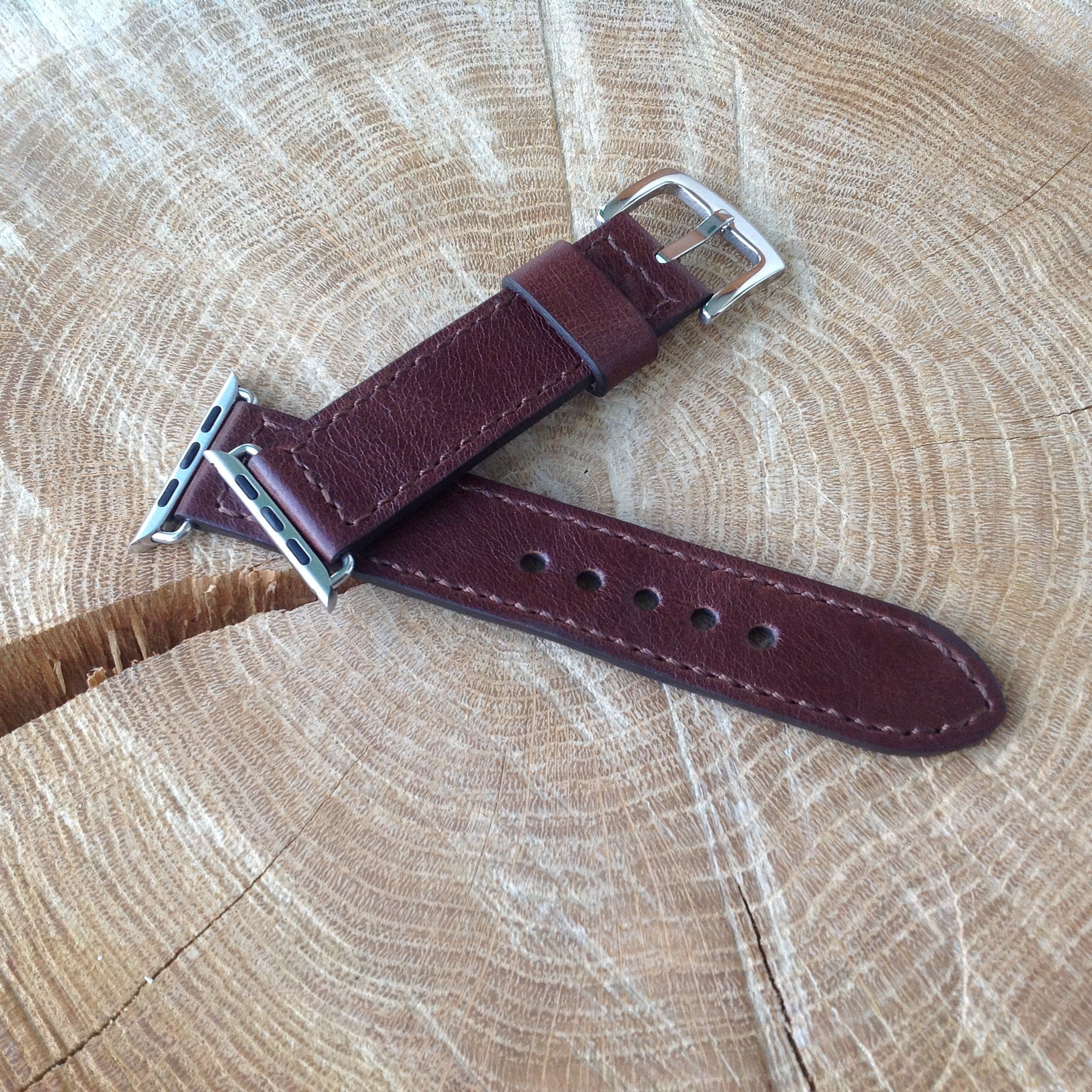 Leather Watch Strap 22mm Classic Buckle Genuine Leather | Etsy