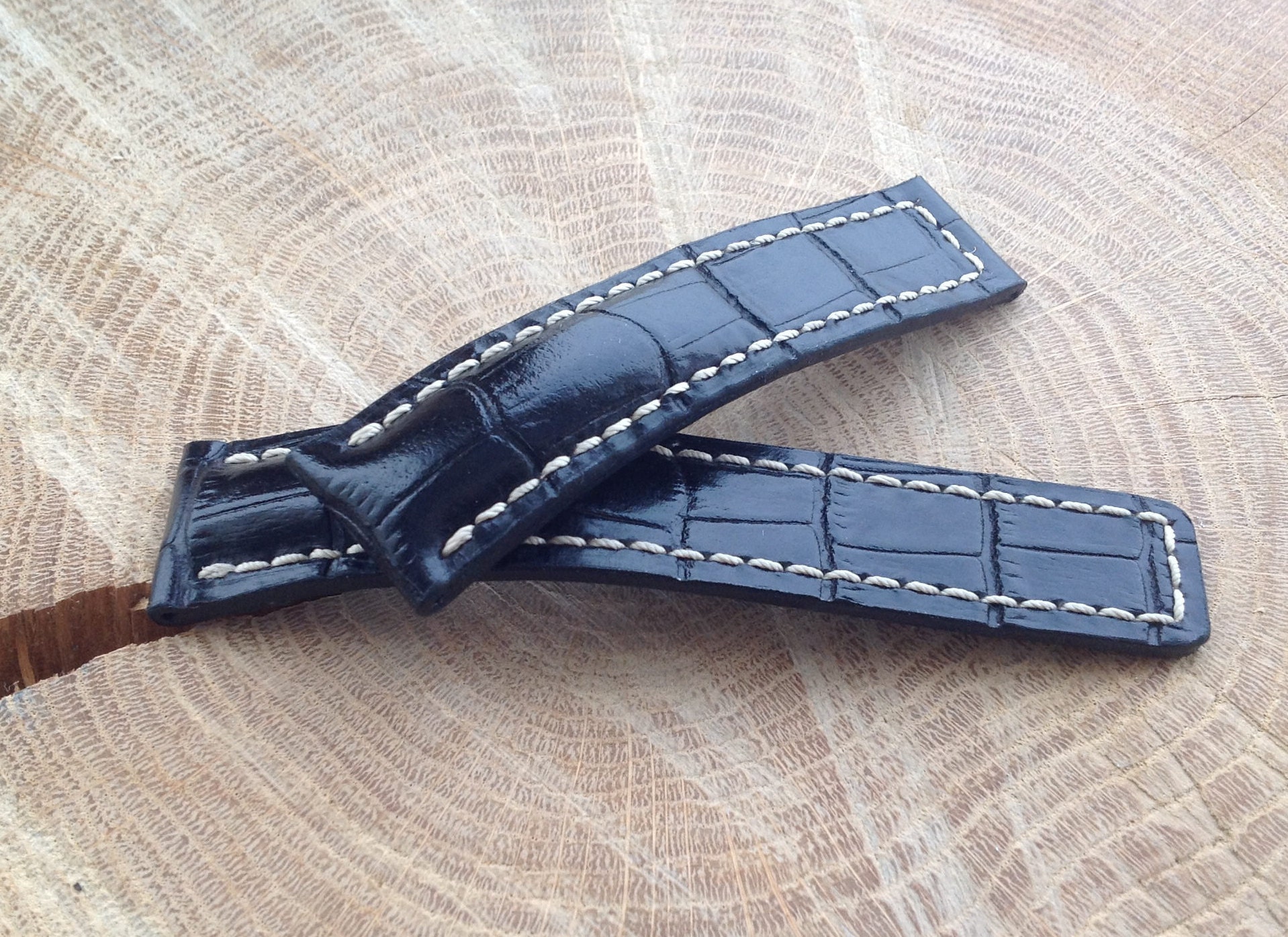 Breitling Watch Band 20mm 22mm 24mm Genuine Leather Etsy
