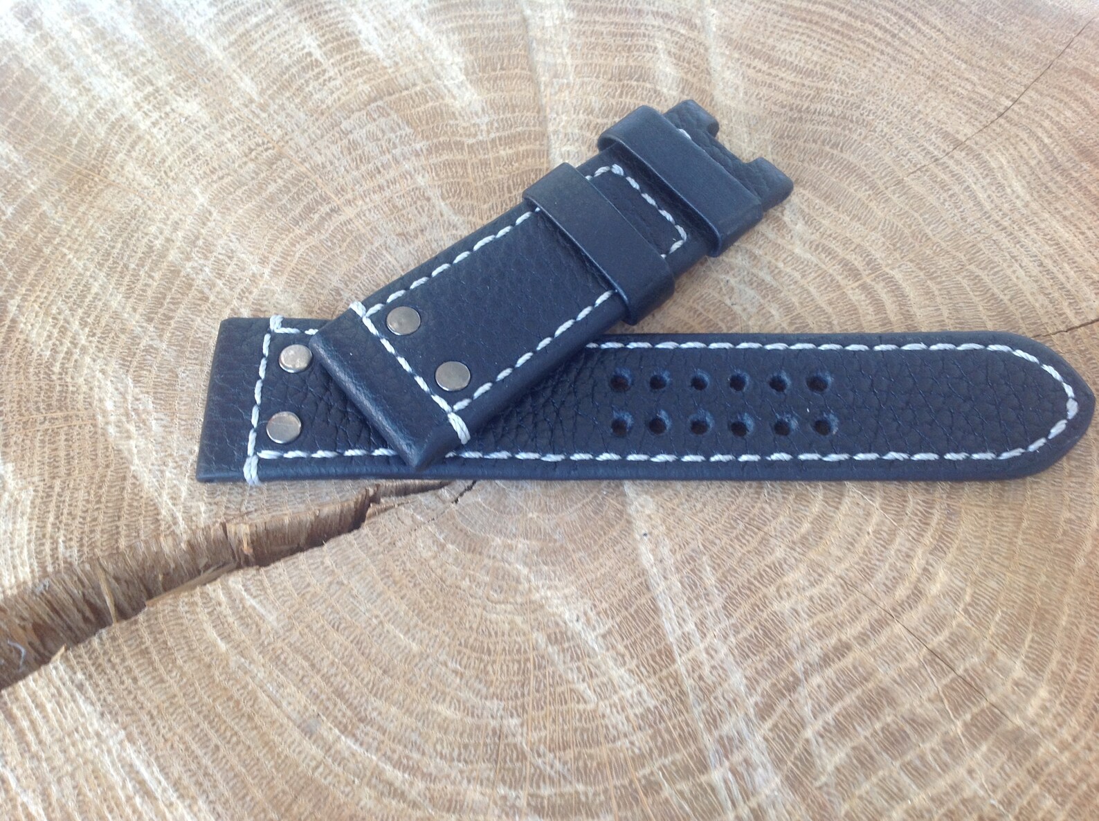 Watch Band For Luminox 26mm Genuine Leather Handmade Watch Etsy