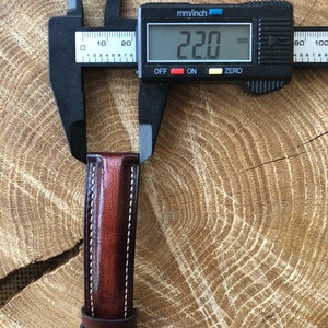 Handgemaakte horlogeband voor Breitling horlogeband 22 mm, echt leer, verweerde bruine band voor tanggesp afbeelding 4