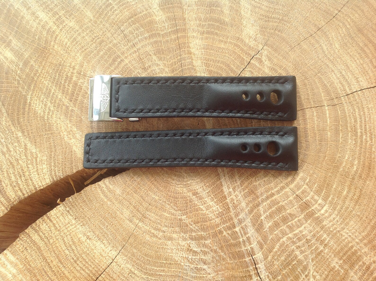 Breitling Watch Band 22mm 24mm Genuine Leather Handmade Etsy