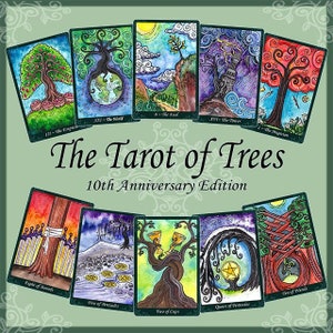 Last Chance, Limited edition! LARGE DECK ONLY -  The Tarot of Trees Large Fourth Edition, 10 Year Anniversary edition.