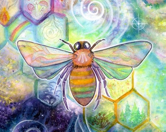 Impresión artística mate de alta calidad "Abeja espiritual de la inspiración"