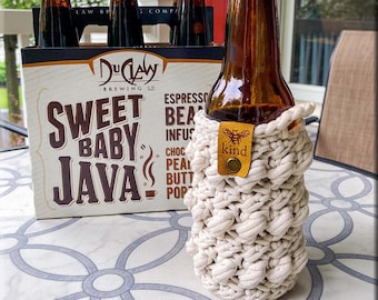 Crochet PATTERN for Skinny Can Cozy, EVENING FUEL Cozy, Beer Bottle Cozy, Cozy Pattern, Can Cozy Pattern, Stocking Stuffer, Beverage Can