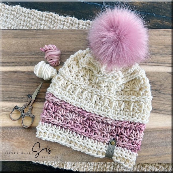 BRIGHTON BEANIE 2 Top Down Crochet Pattern, Bulky Beanie, Crochet Beanie, Crochet Pattern, Winter Beanie Tutorial, Cozy Knits, Winter Hat