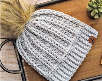 TWO RIVERS BEANIE, Häkelmütze Muster, Häkelmütze Muster, Wintermütze Muster