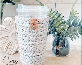 Cup Cozy Crochet Pattern, Coffee Cozy Pattern, ASHLAND CUP Cozy, Coffee Sleeve, Coffee Cup Cozy, Crochet Cozy Pattern, THREE Patterns