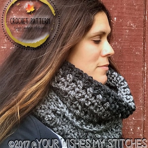 CROCHET Cowl Pattern, Crochet Scarf Pattern, CLEVELAND COWL, Hooded Cowl Crochet Pattern, Crochet Neck warmer Pattern, Scarf Pattern, Snood